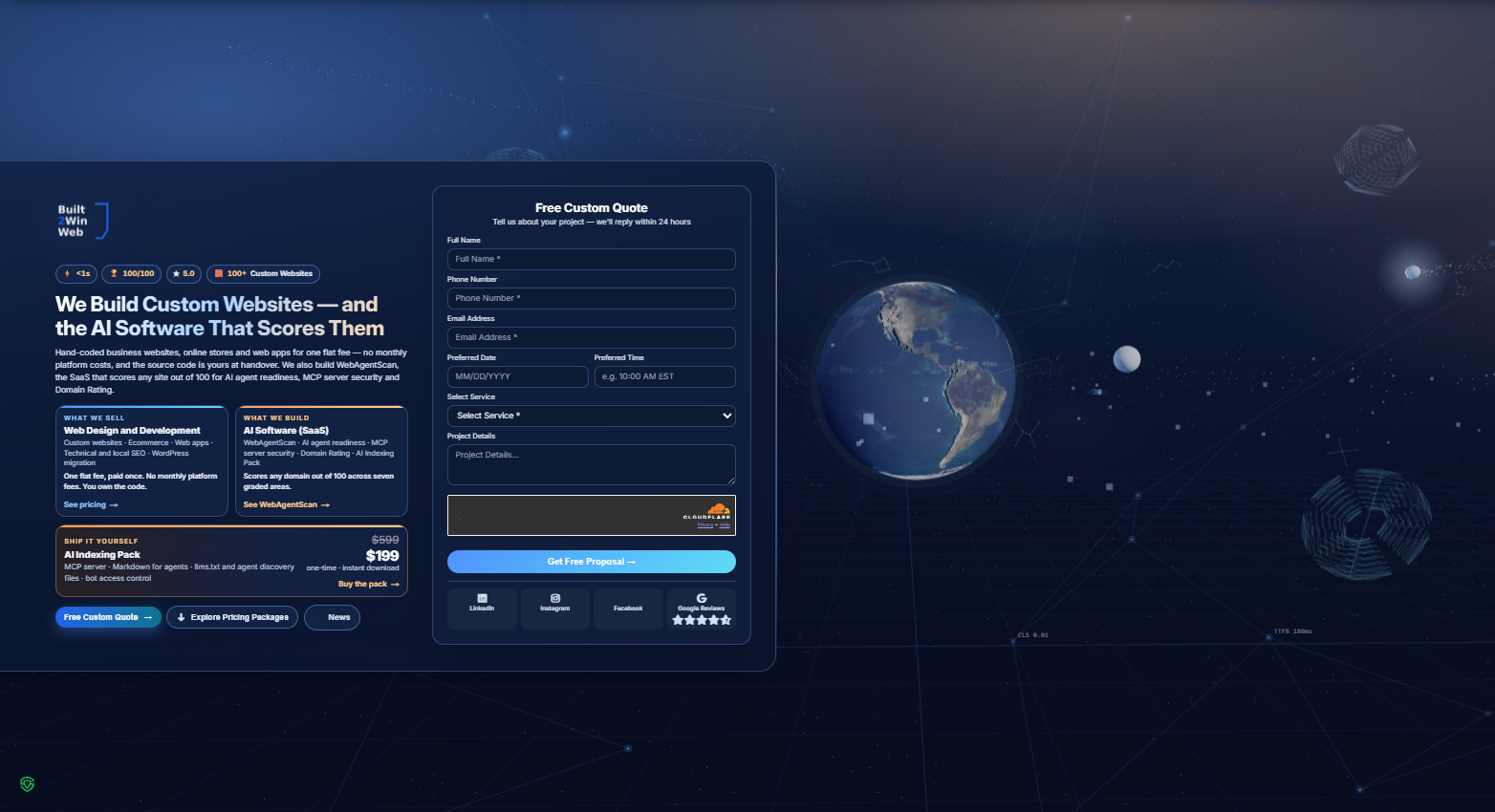 BuiltToWinWeb screenshot