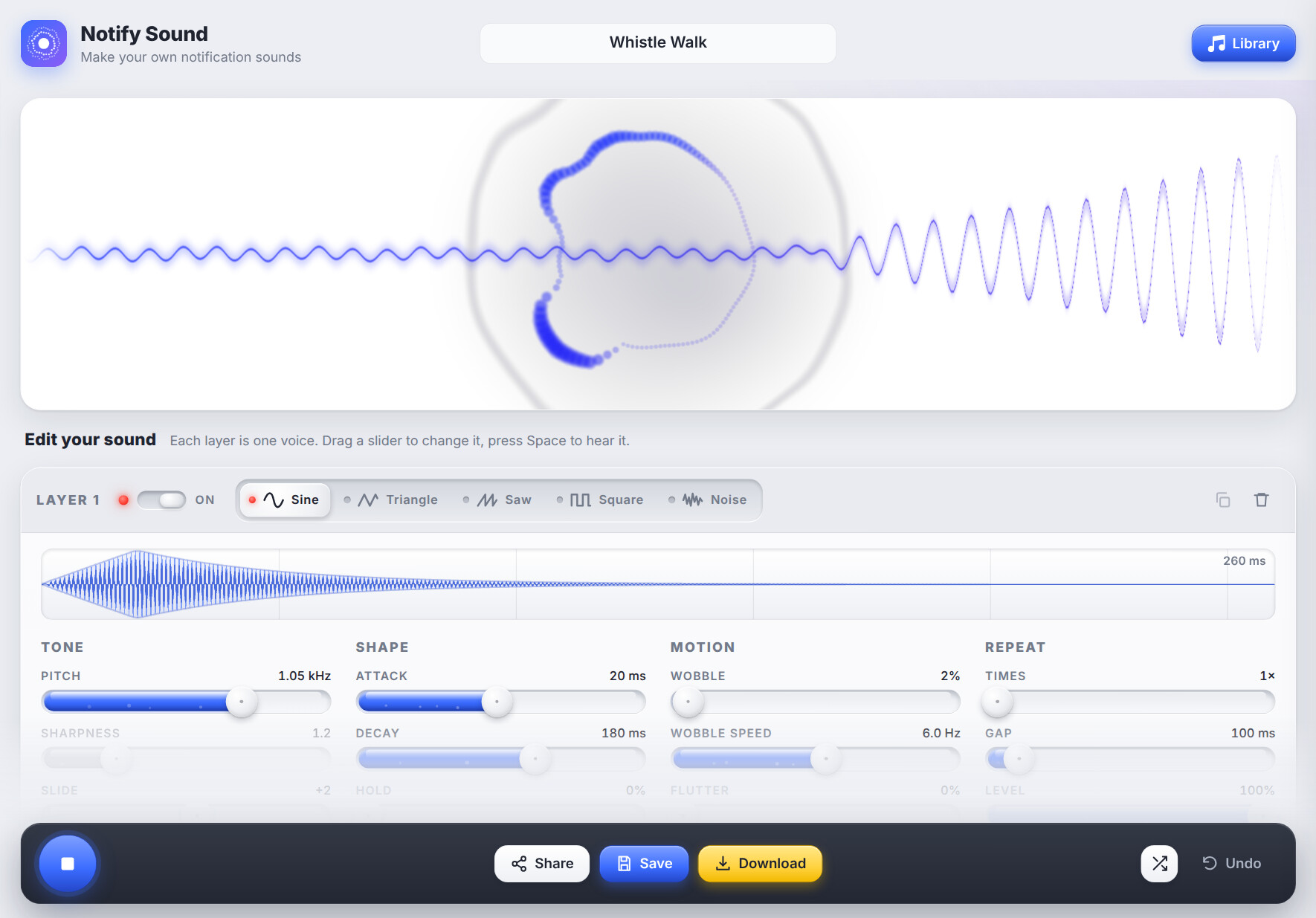Notify Sound screenshot