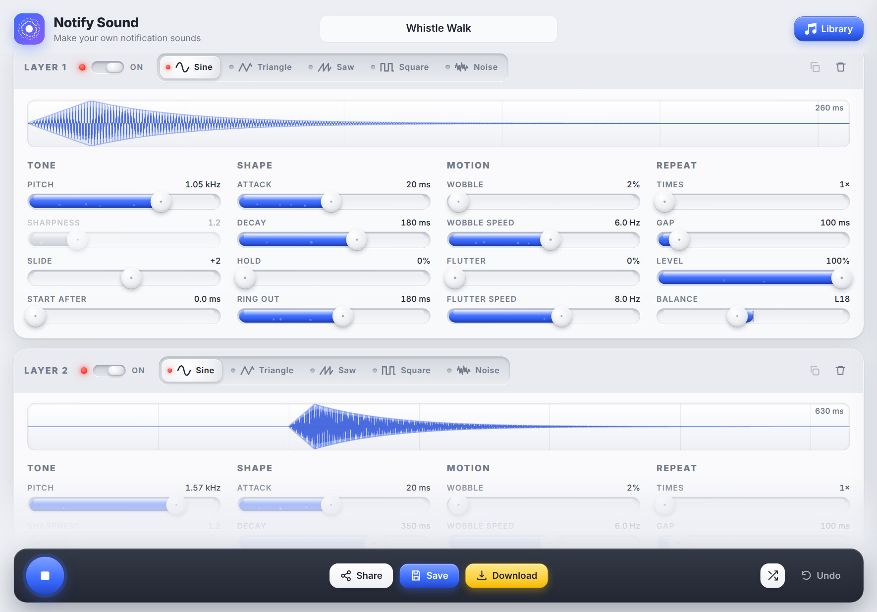 Notify Sound screenshot