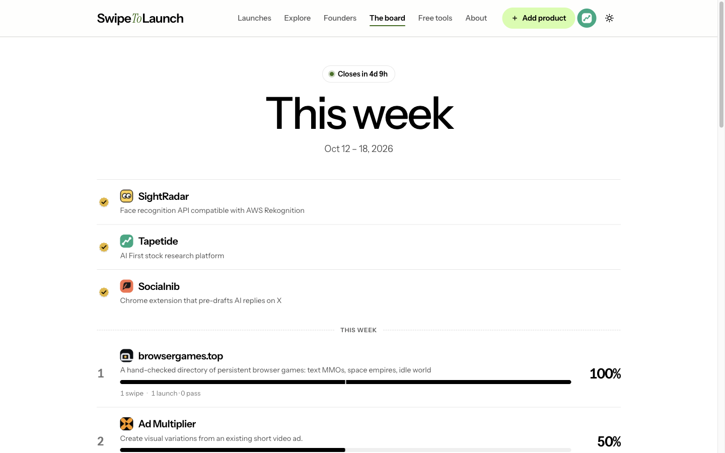 SwipeToLaunch screenshot